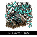 Let's Ride UV DTF Decal