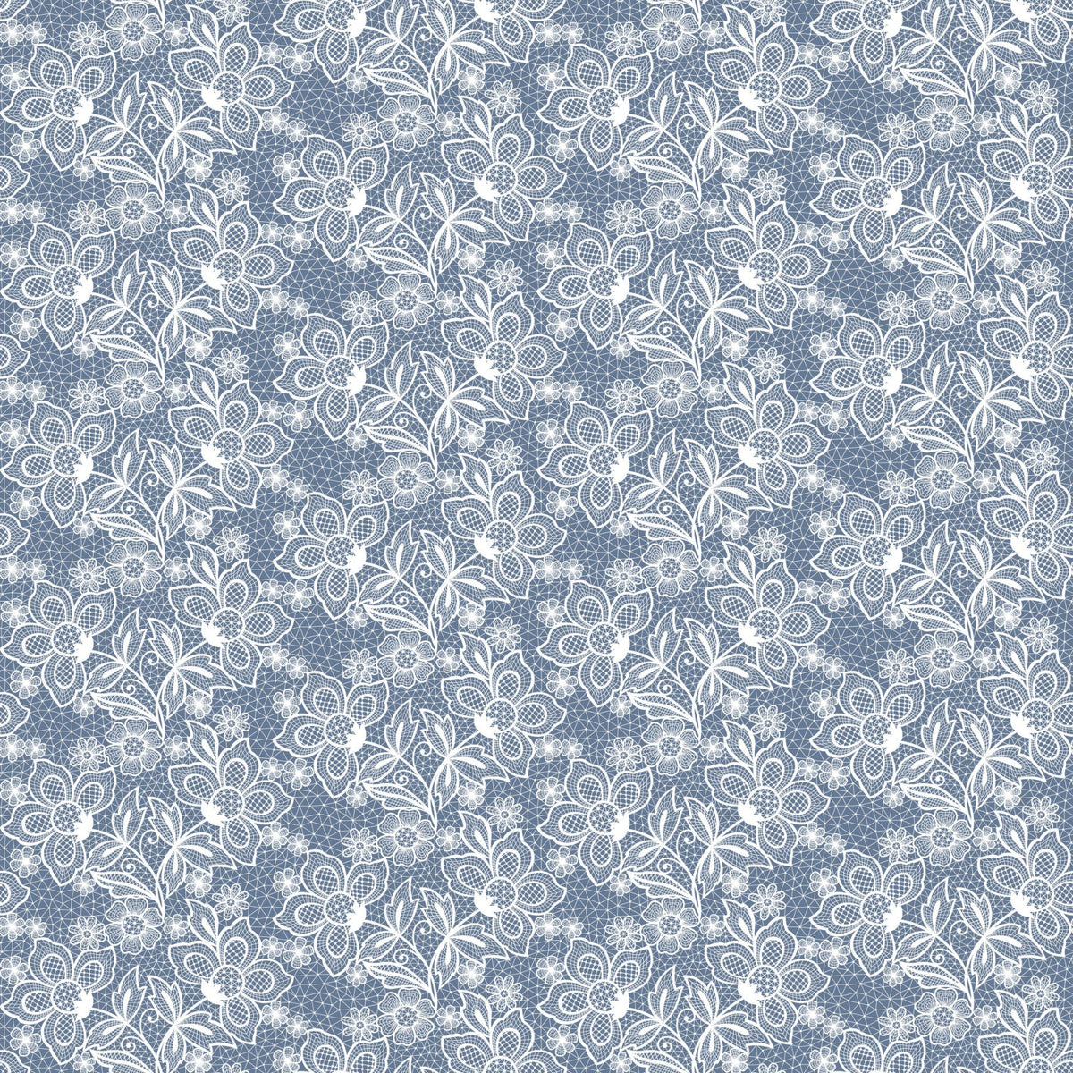 Lace On Blue - Adhesive Vinyl