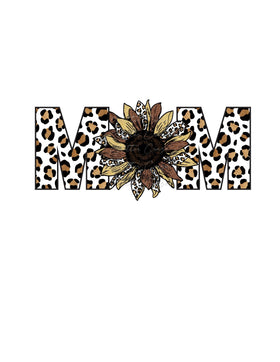 leopard Sunflower Mom UV DTF decal