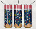 Mens Pencil Glasses and Tie 20 oz Skinny Adhesive Vinyl Wrap
