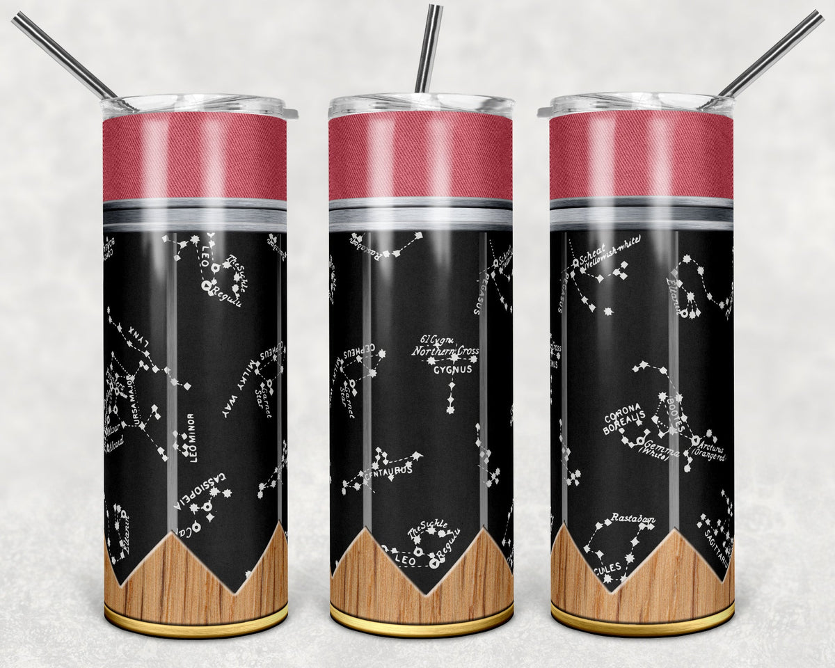 Mens Pencil Science Black 20 oz Skinny Adhesive Vinyl Wrap