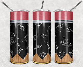 Mens Pencil Science Black 20 oz Skinny Adhesive Vinyl Wrap