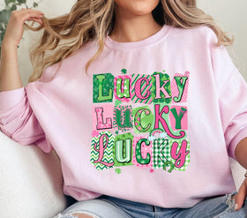 Lucky Lucky Lucky Knit DTF Transfers