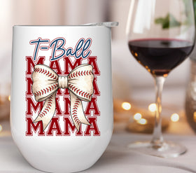 Tball Mama Bow UV DTF Decal