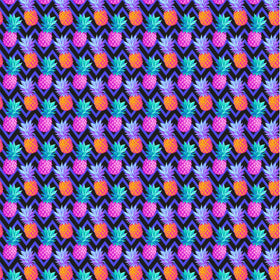 Neon Pineapple Chevron - Adhesive Vinyl