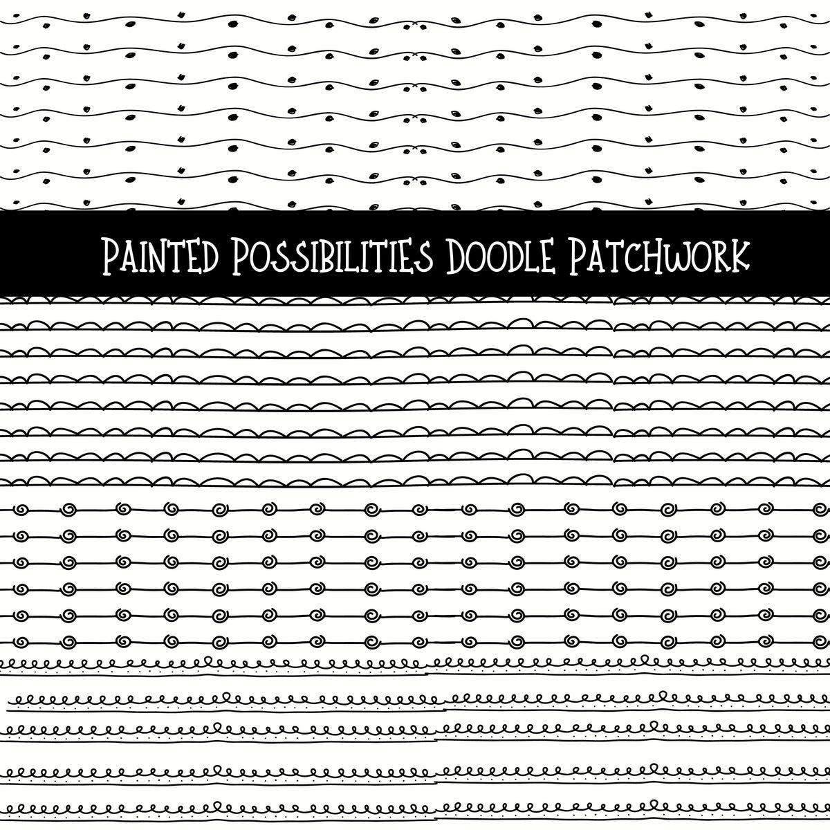 Painted Possibilities  Doodle Patchwork Set