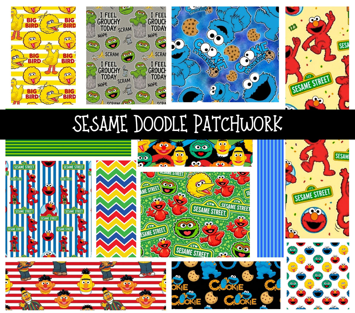 Sesame Doodle Patchwork Set