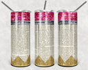 Pencil Writing 20 oz Skinny Adhesive Vinyl Wrap