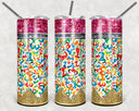 Pencil Writing Multi Alphabet 20 oz Skinny Adhesive Vinyl Wrap