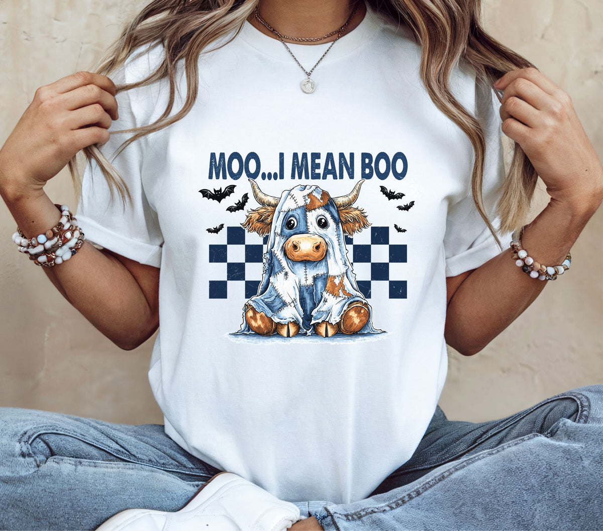 Moo I mean Boo denim DTF Transfers