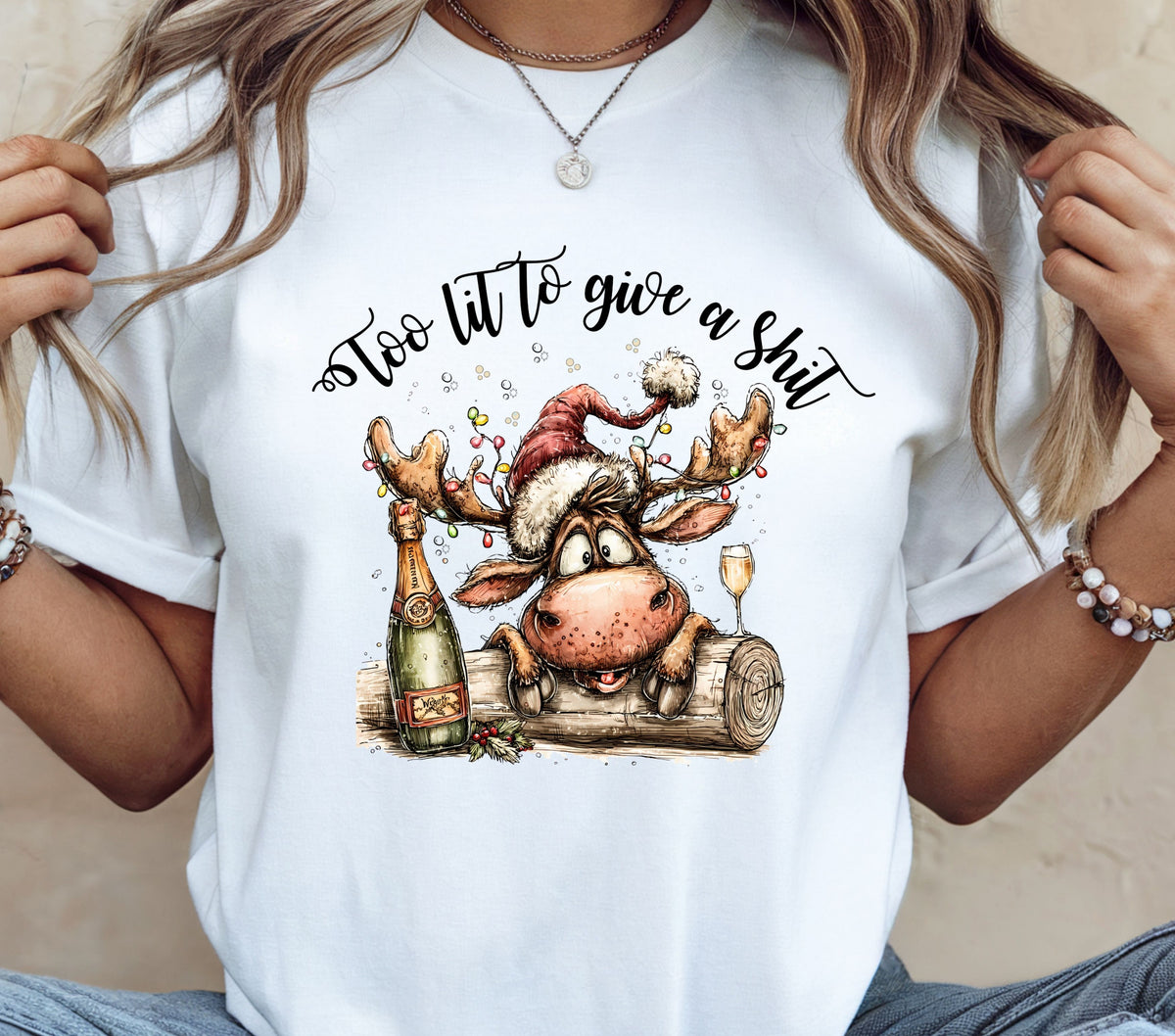 Too lit to give a shit DTF Transfers
