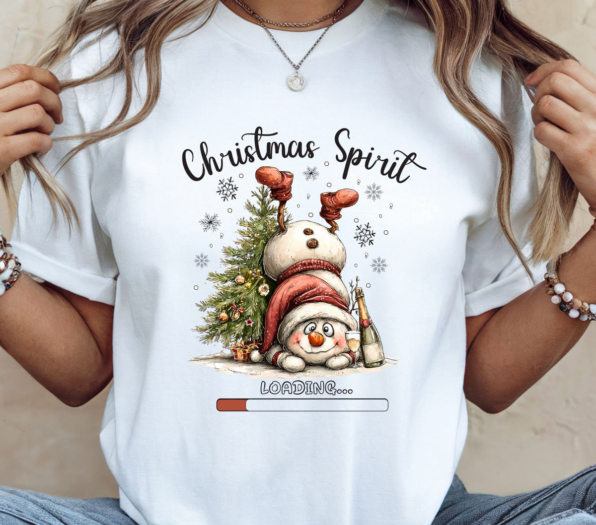 Christmas Spirit Snowman DTF Transfers