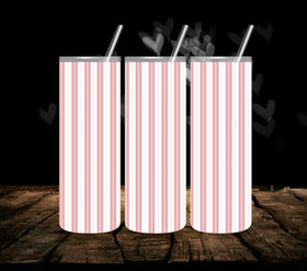 Perfect Pink Stripes Vinyl tumbler wraps