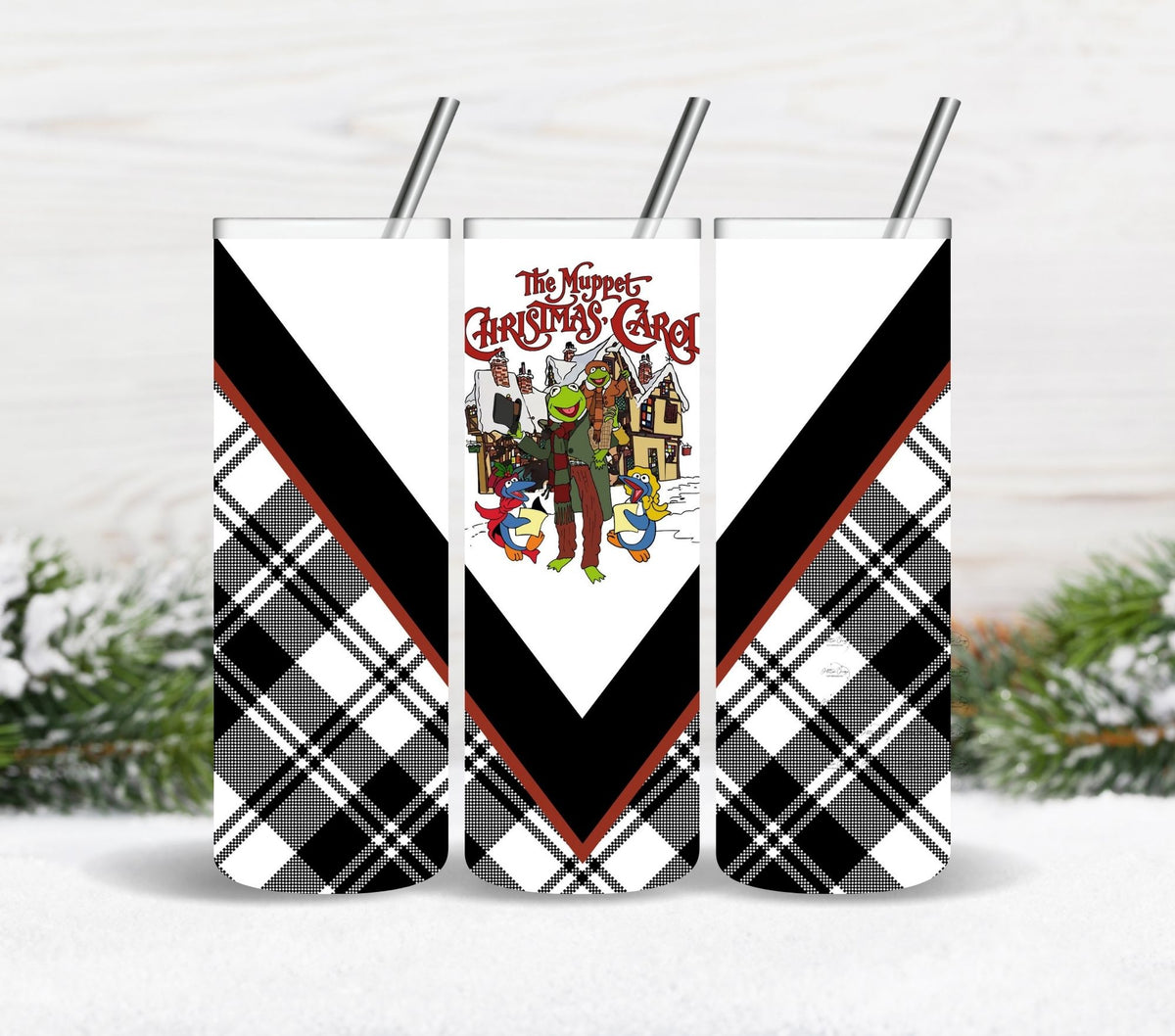 The Muppet Christmas Carol vinyl tumbler wrap