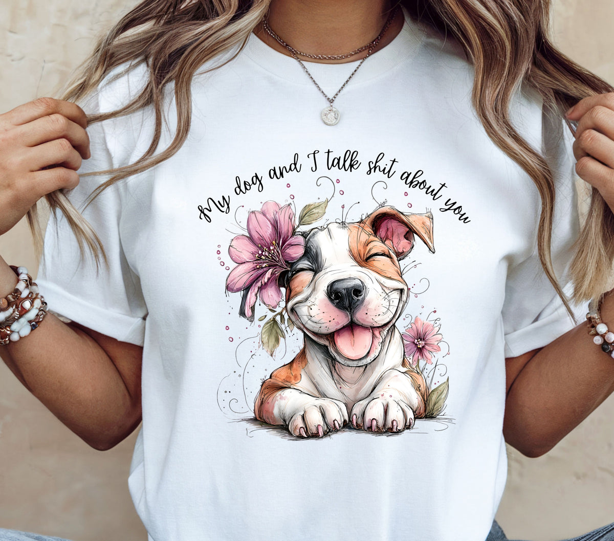 My Dog and I talk shit DTF Transfers