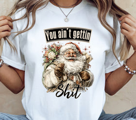 You ain't gettin shit vintage Santa DTF Transfers