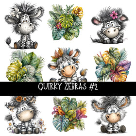 Quirky Zebras UV Decal sheets 2 to choose from