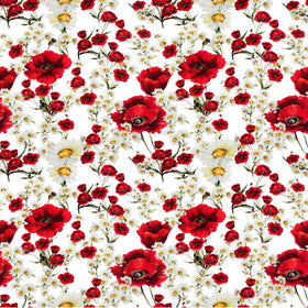 Red Floral - Adhesive Vinyl