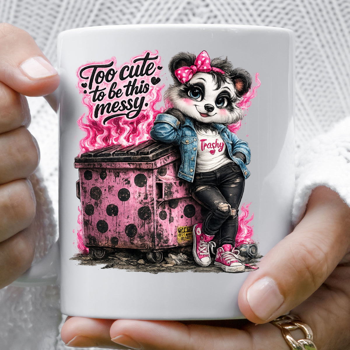 Too cute to be this messy UV DTF Decal