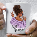 Not Today Girl-Brown Braids UV DTF Decal