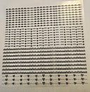 #18 Metallic UV DTF-Doodle Lines- hearts- available in Gold, Black Holo