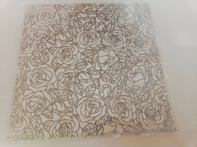 #12 Metallic UV DTF- Rose Outline- available in Gold and Silver