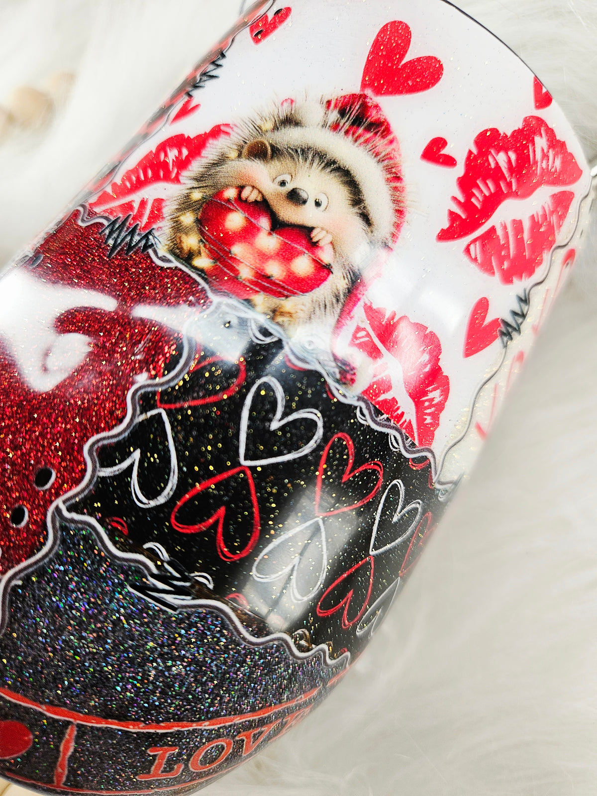 Love Patchwork 15oz wine wine tumbler