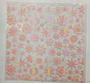 #58 Metallic Snowflakes UV DTF-- available in Holo Pink and Silver