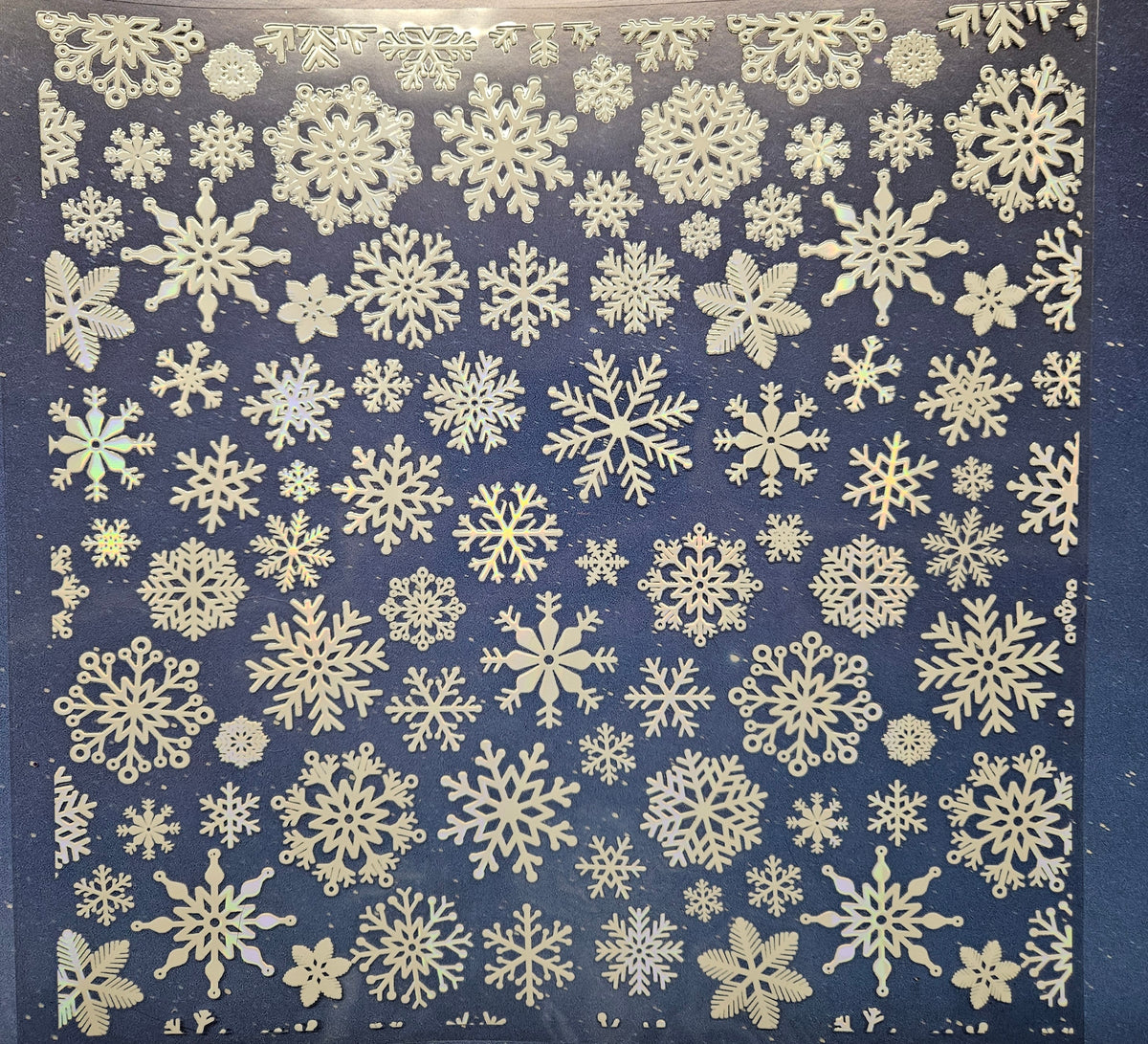 #58 Metallic and Holo Snowflakes UV DTF-- available in Holo Pink, Holo White, Holo Blue, Silver and Gold