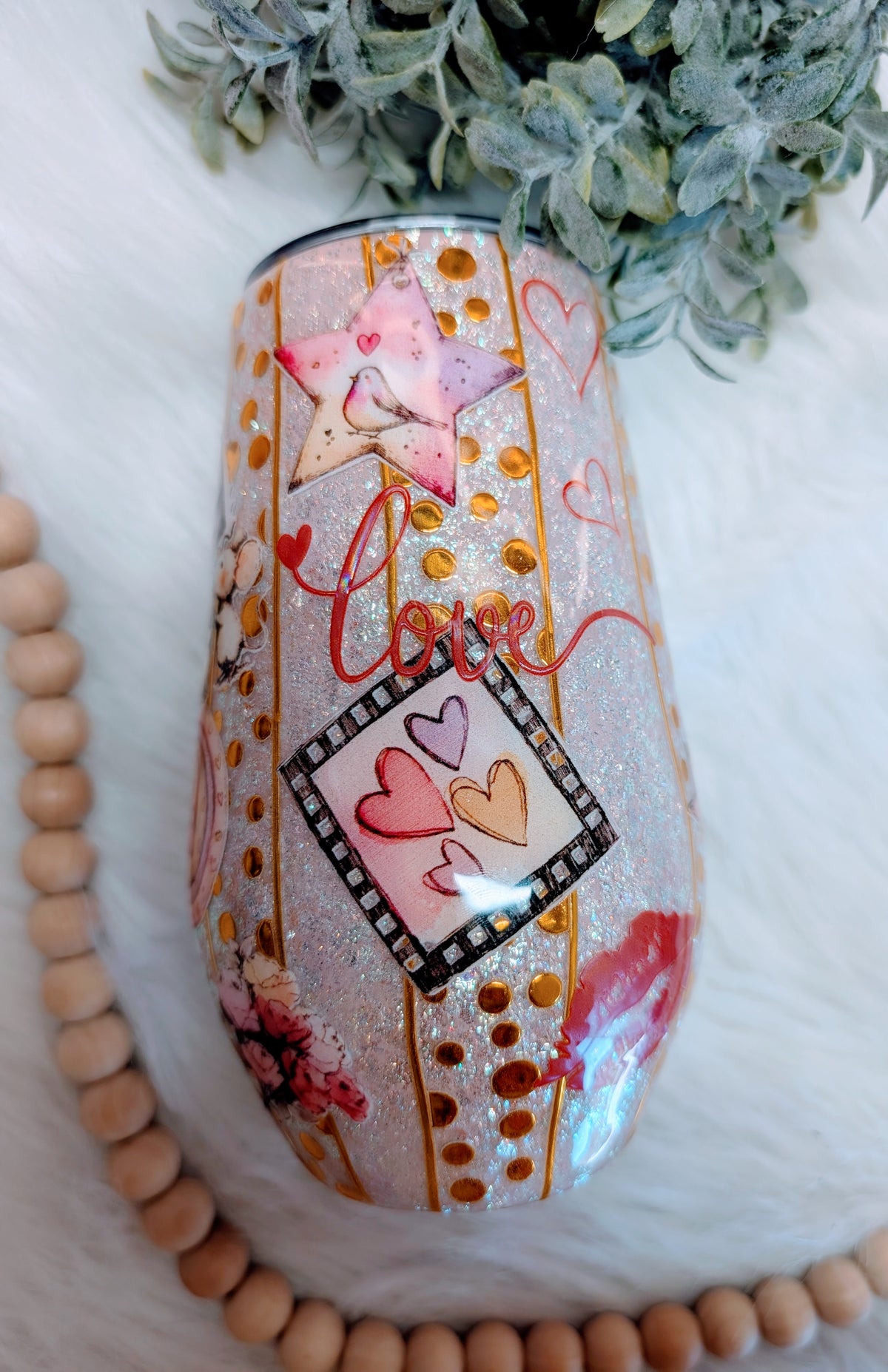 17oz Love stemmy Stainless steel finished Tumbler