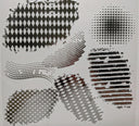 #140 Metallic Harlequin and Dots patches