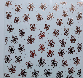 #129 Metallic doodle flowers 3 color options