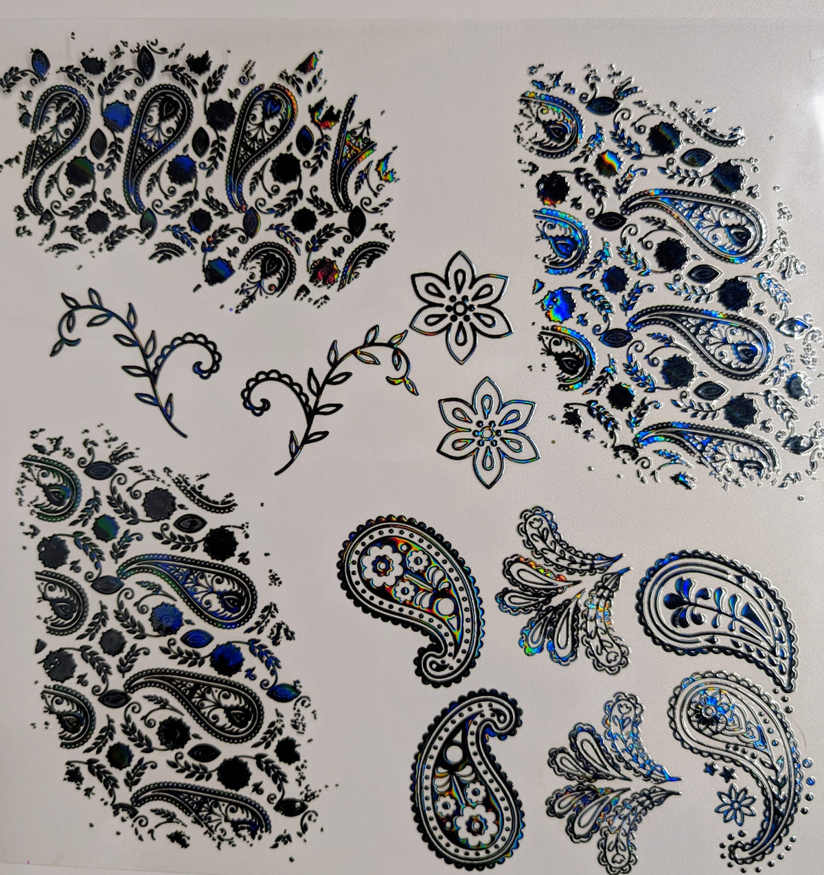 #141 Metallic Paisley patches