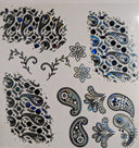 #141 Metallic Paisley patches