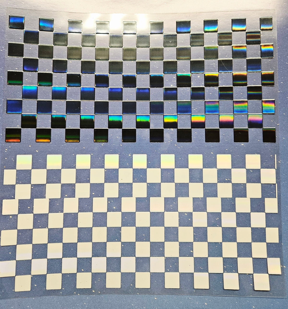 #68 Shattered and Holo Checkers- 2 Color Options
