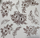 #149 Metallic Floral Outline