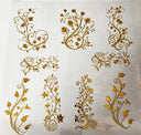 #39 Metallic UV DTF- Floral- available in Gold, Silver