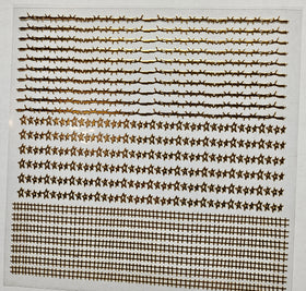 #56 Metallic barbedwire doodle lines UV DTF-- available in Silver and gold
