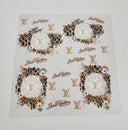 #104 Double Sided Brown  Bougie Floral torn pages