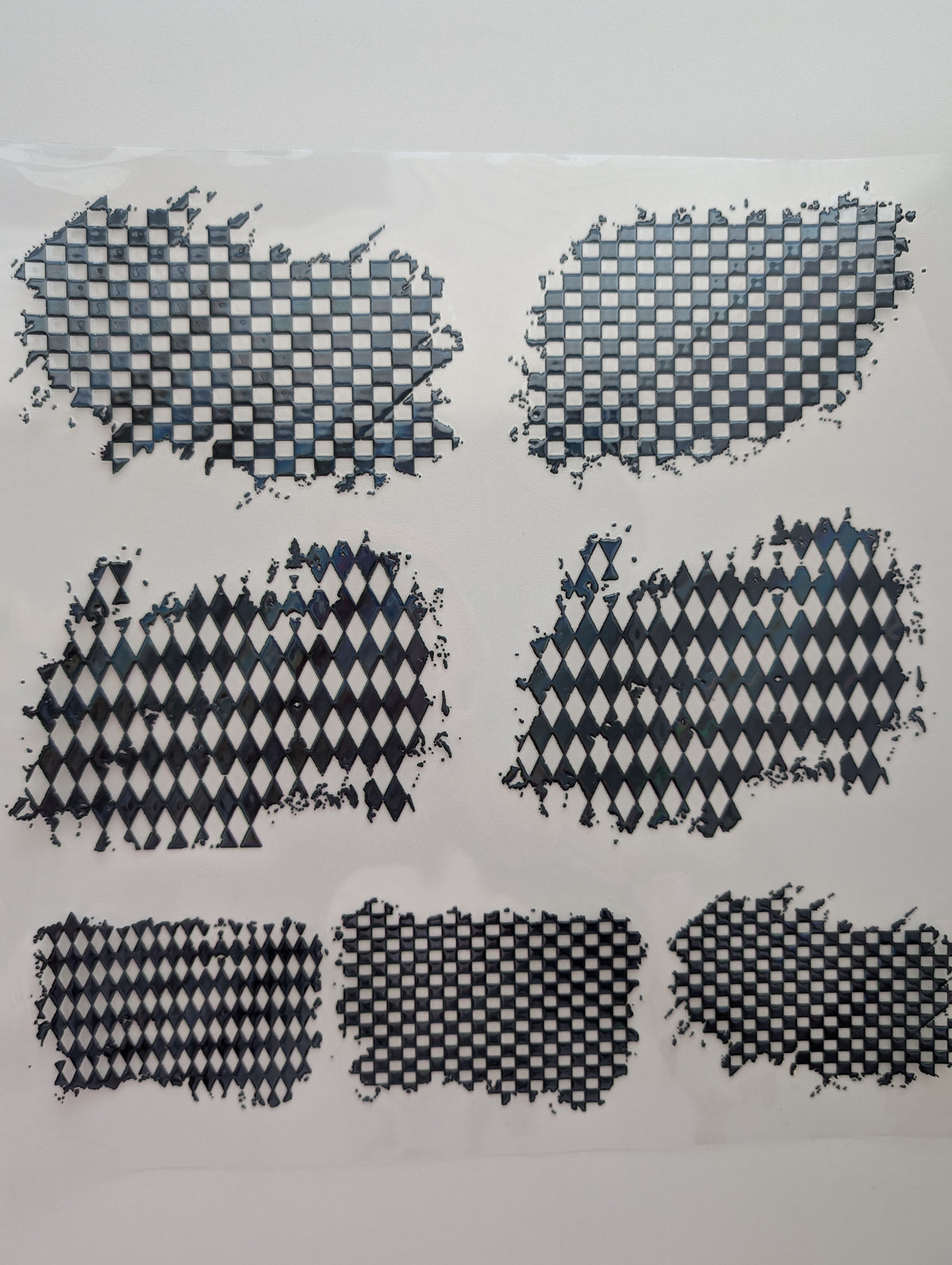 #147 Metallic Harlequin and Checker  patches