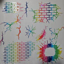 #151 Metallic Brick and Cracks