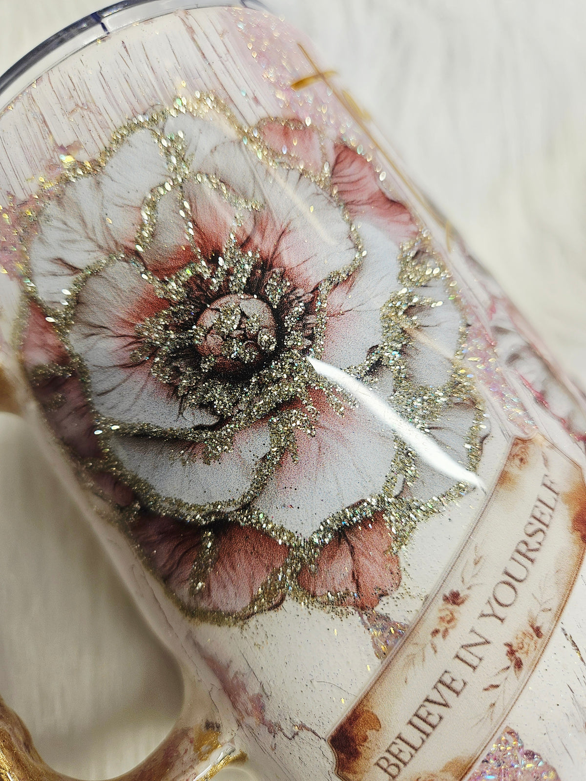 16oz Floral Coffee Mug Stainless steel finished Tumbler