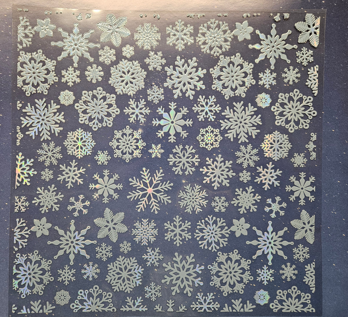 #58 Metallic and Holo Snowflakes UV DTF-- available in Holo Pink, Holo White, Holo Blue, Silver and Gold
