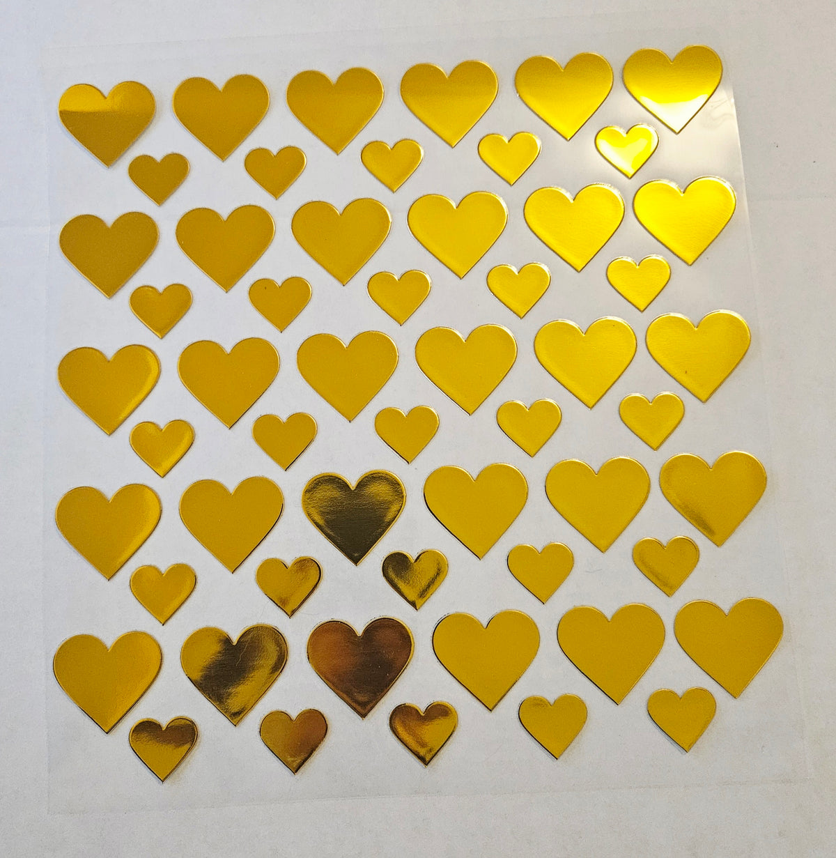 #33 Metallic UV DTF-Hearts- available in Gold, Silver, Holo Red