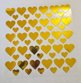 #33 Metallic UV DTF-Hearts- available in Gold, Silver, Holo Red