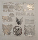 #22 Metallic UV DTF-Patriotic- available in Gold and Silver