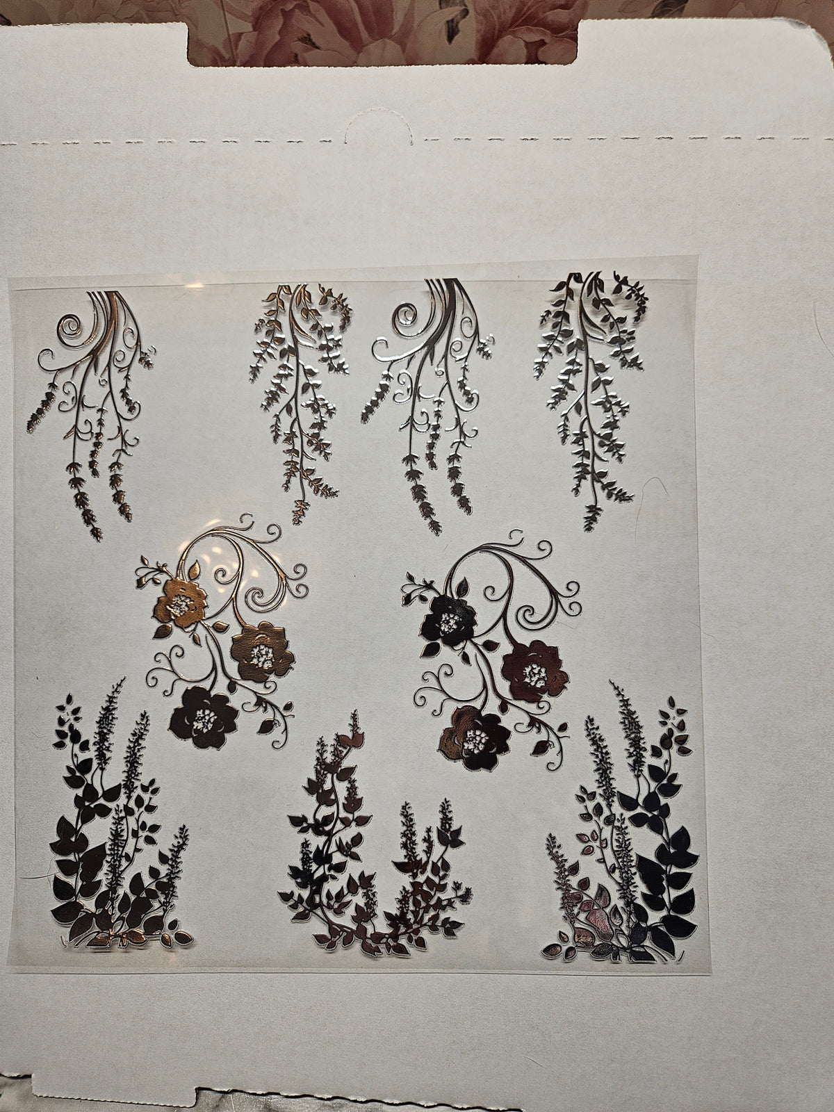 #59 Floral -- available in Gold and Silver