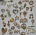 #151 Metallic Graffiti Elements