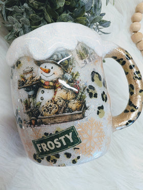 14oz Snowflake Cafe Coffee Mug Stainless steel finished Tumbler