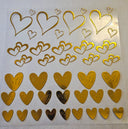#34 Metallic UV DTF-Open Hearts- available in Gold, Silver, Holo Red and Holo Pink